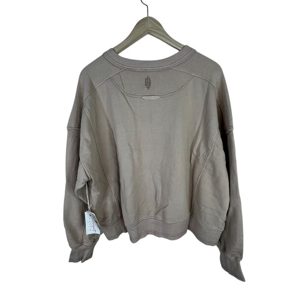 NWT FP Movement x Hatch Women's Intercept Sweatshirt Sz M Desert Sand Maternity - Picture 3 of 13